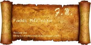 Faddi Mónika névjegykártya
