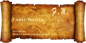 Faddi Mónika névjegykártya