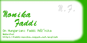 monika faddi business card